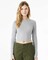 BELLA + CANVAS Women’s Micro Rib Long Sleeve Baby Tee for Layering Wear & Everyday Wear